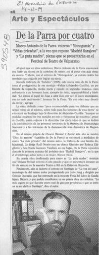 De la Parra por cuatro  [artículo]