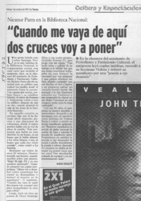 "Cuando me vaya de aquí dos cruces voy a poner"  [artículo] Andrés Gómez B.