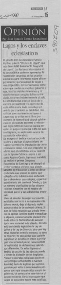 Lagos y los enclaves eclesiásticos