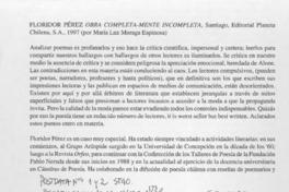 Obra completa-mente incompleta  [artículo] María Luz Moraga Espinosa