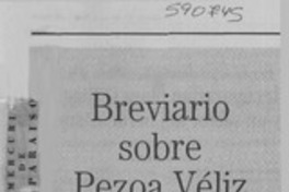 Breviario sobre Pezoa Véliz