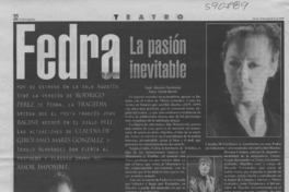 Fedra la pasión inevitable  [artículo] Marcela Fuentealba