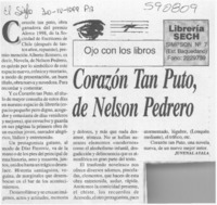Corazón tan puto, de Nelson Pedrero  [artículo] Juvenal Ayala