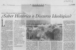 ¿Saber histórico o discurso ideológico?