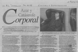 Azar y catástrofe corporal  [artículo]