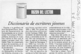 Diccionario de escritores jóvenes  [artículo] Jaime Gómez Rogers (Jonás)