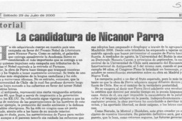 La candidatura de Nicanor Parra  [artículo]
