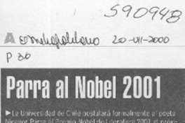 Parra al Nobel 2001  [artículo]