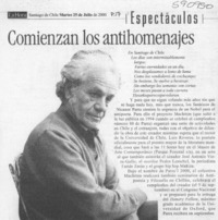 Comienzan los antihomenajes  [artículo]