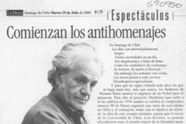 Comienzan los antihomenajes  [artículo]