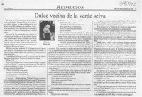Dulce vecina de la verde selva  [artículo] Sara Vial