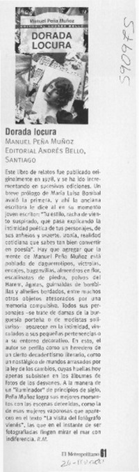 Dorada locura  [artículo]