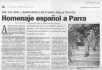 Homenaje español a Parra  [artículo] Claudio Aguilera