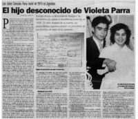 El hijo desconocido de Violeta Parra
