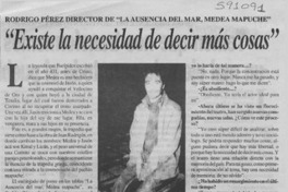 "Existe la necesidad de decir más cosas"  [artículo] A. M.