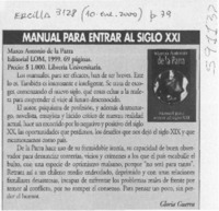 Manual para entrar al siglo XXI  [artículo] Gloria Guerra