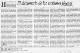 El diccionario de los escritores jóvenes  [artículo] Rodrigo Larraín