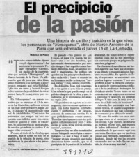 El precipicio de la pasión  [artículo] Marcela de Pablo