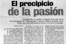 El precipicio de la pasión  [artículo] Marcela de Pablo