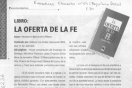La oferta de la fe  [artículo]