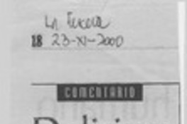 Delirium  [artículo] Carlos Maldonado R.