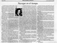 Navegar en el tiempo  [artículo] Sara Vial