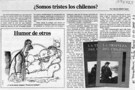 ¿Somos tristes los chilenos?  [artículo] Marino Muñoz Lagos