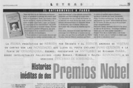 Historias inéditas de dos Premios Nobel