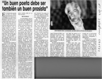 "Un buen poeta debe ser también un buen prosista"  [artículo]