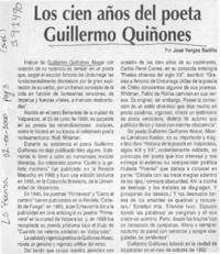 Los cien años del poeta  [artículo] José Vargas Badilla