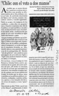 Chile, con el voto a dos manos  [artículo]