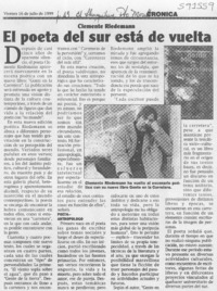 El poeta del sur está de vuelta  [artículo]