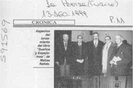 "Sueños y espejismos, la sútil poesía de Matías Rafide"  [artículo] Rodolfo de los Reyes Recabarren