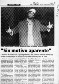 "Sin motivo aparente"  [artículo]