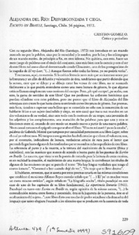 Alejandra del Río, desvergonzada y ciega  [artículo] Cristián Gómez O.