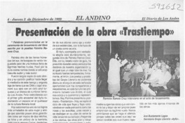 Presentación de la obra "Trastiempo"  [artículo] Ana Bustamante Lagos