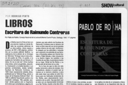 Escritura de Raimundo Contreras  [artículo] Rodrigo Pinto