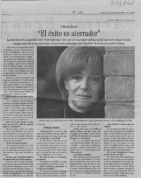 "El éxito es aterrador"  [artículo]