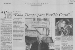 "Falta tiempo para escribir corto"