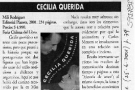 Cecilia querida  [artículo] Rosa María Verdejo