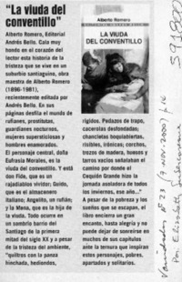 La viuda del conventillo  [artículo] Elizabeth Subercaseaux