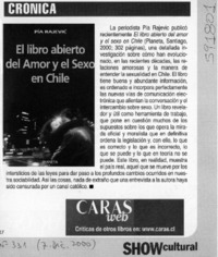 El libro abierto del amor y el sexo en Chile  [artículo]