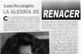 La alegría de renacer  [artículo] Rodrigo Garrido