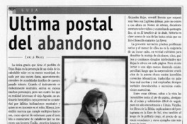 Última postal del abandono  [artículo] Camilo Marks