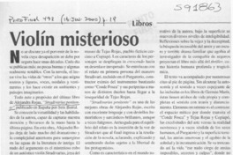 Violín misterioso  [artículo] Hernán Soto