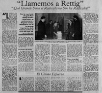 "Llamemos a Rettig"