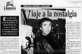 Viaje a la nostalgia  [artículo] Delia Pizarro San Martín