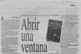 Abrir una ventana  [artículo] Carolina Ferreira