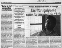 Escritor iquiqueño entre los mejores de Chile  [artículo]