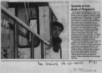 Sacarán al tren desde el purgatorio  [artículo]